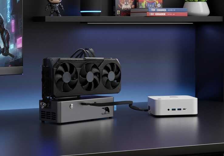 Le mini PC Slimbook One prend en charge les configurations eGPU basées sur OCuLink pour une puissance GPU supplémentaire. (Source de l'image : Slimbook)