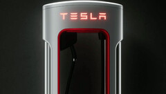 La fuite du Magic Dock Supercharger avec adaptateur CCS (image : Tesla)