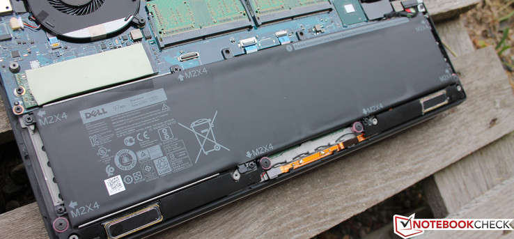 Dell XPS 15 : batterie 97 Wh - il existe une version plus petite de 57 Wh.