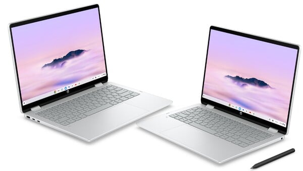Le modèle 2026 HP Chromebook Plus x360 14 prend en charge le stylet. (Source de l'image : HP)