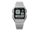 La Casio Vintage A130WE-1AEF est ornée d'un cadran noir mat avec des éléments blancs contrastés et des reflets orange. (Source de l'image : David et Philly)