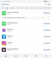 Les applications peuvent également être installées via la recherche Petal.