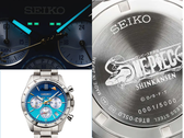 Le nouveau chronographe Seiko x One Piece Shinkansen – trois clichés différents.