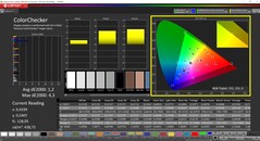 CalMAN ColorChecker calibré (espace colorimétrique cible P3)