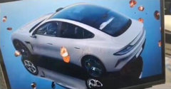 Une image de la voiture Xiaomi ayant fait l&#039;objet d&#039;une fuite. (Source : Car News China)