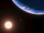 Illustration d'artiste montrant une exoplanète et une étoile.