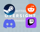 Les PDG de quatre grands forums/plateformes ont été convoqués pour témoigner le 8 octobre 2025. (Source de l'image : Steam, Reddit, Discord, Twitch, Committee on Oversight and Government Reform - Edited)