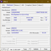 CPU Z Carte mère