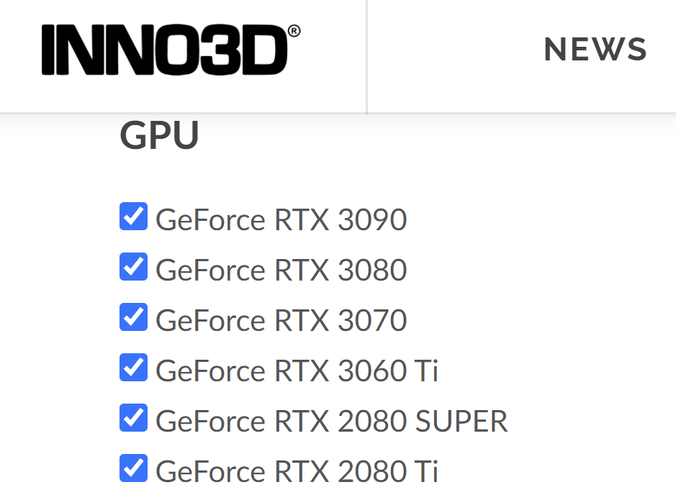 Il semble qu'Inno3D va sortir des versions personnalisées du RTX 3060 Ti. (Source de l'image : Inno3D via Videocardz)