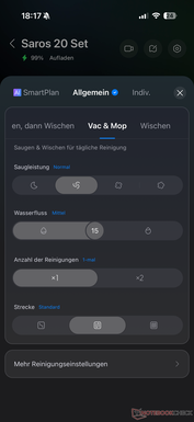 Options de nettoyage