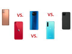 Tests photo : Googel Pixel 4a face au Poco X3, à l&#039;Apple iPhone SE, au OnePlus Nord, et au Motorola Moto G9 Plus.
