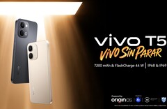 Le Vivo T5 4G est disponible en couleurs dorée et noire