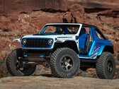Le concept Jeep Wrangler Magneto 3.0 était une pièce unique construite par Jeep qui utilisait un moteur à flux axial compact pour entraîner les quatre roues. Il comportait également des différentiels de blocage traditionnels et deux niveaux de puissance. (Source de l'image : Stellantis)