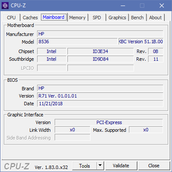 HP ProBook 430 G6 - CPU-Z : carte-mère.