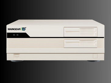 Vue avant du PC de jeu pré-construit Maingear Retro95 (Image source : Maingear PR)