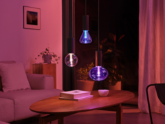 Les nouvelles ampoules Philips Hue Lightguide ont une surface hautement réfléchissante. (Image source : Signify)