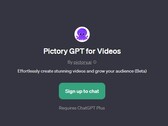 Pictory GPT pour les vidéos disponibles pour ChatGPT Plus (Source : Own)