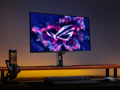 Le ROG Strix OLED XG27ACDMS a une finition plate comme la plupart des récents moniteurs de jeu OLED d&#039;Asus. (Source de l&#039;image : Asus)