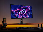 Le ROG Strix OLED XG27ACDMS a une finition plate comme la plupart des récents moniteurs de jeu OLED d'Asus. (Source de l'image : Asus)