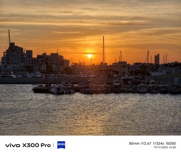 Vivo X300 Pro 85 mm réglage par défaut.