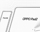 Une nouvelle fuite de l'OPPO Pad 2. (Source : Digital Chat Station via Weibo)