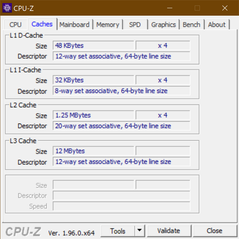 Caches CPU-Z