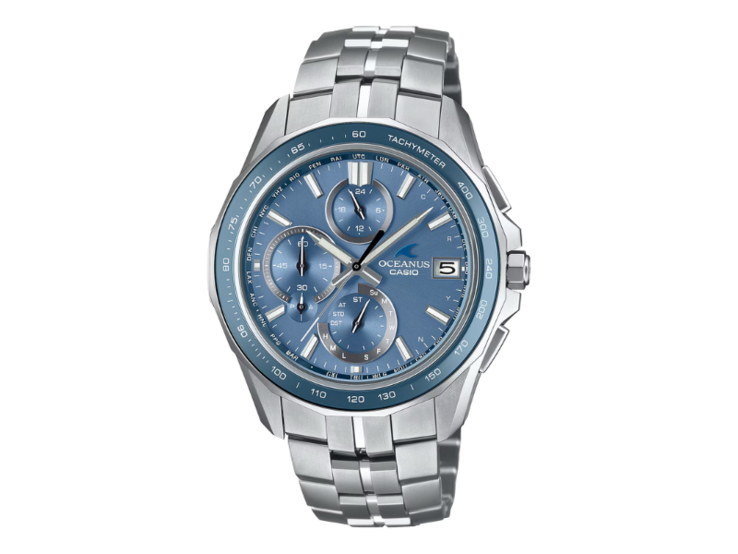 La montre Casio Oceanus OCWS7000E-2A Manta. (Source de l'image : Casio)