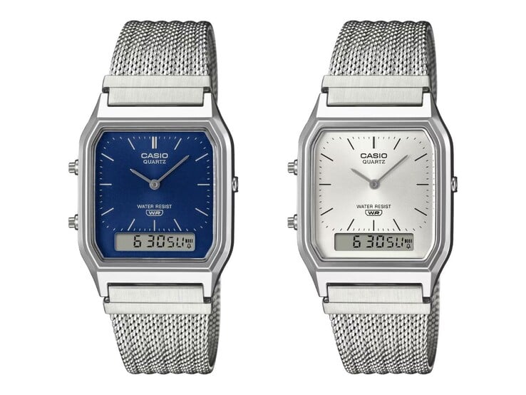 Casio a lancé les modèles AQ-230EM-2A (à gauche) et AQ-230EM-7A (à droite). (Source de l'image : Casio)