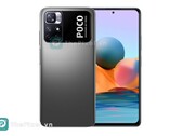 Le POCO M4 Pro 5G arbore un vaste logo POCO sur sa face arrière. (Image source : The Pixel)