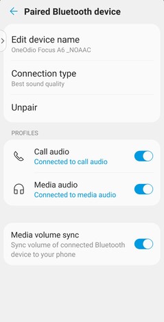Le type de connexion Bluetooth contrôle la qualité de la connexion sonore. (Source de l'image : Notebookcheck)