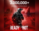 Une bannière annonçant 3 millions d'exemplaires vendus pour Ready or Not (image source Void Interactive X)