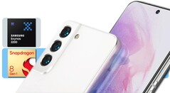 Le Snapdragon 8 Gen 1 est le choix le plus recherché par les acheteurs potentiels du Galaxy S22 en Europe. (Image source : Samsung/Qualcomm/@OnLeaks - édité)