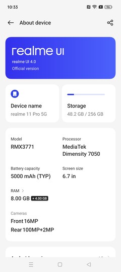 logiciel realme 11 Pro