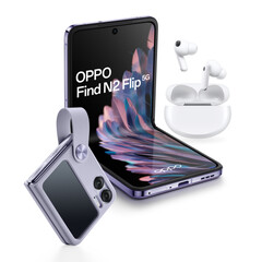 Oppo vend le Find N2 Flip dans les coloris Astral Black et Moonlit Purple. (Image source : Oppo)