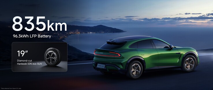 Le modèle de base Xiaomi YU7 a la plus grande autonomie (Image source : Xiaomi via Facebook)