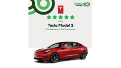 La Model 3 a obtenu un rendement de 21,1 kWh/100 km lors du test sur route (image : Green NCAP)