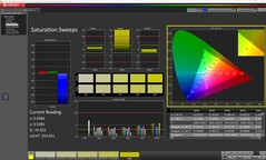 CalMAN : saturation des couleurs (calibrée)