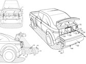 Le Ford F-150 Lightning pourrait bientôt être équipé d'un accessoire de coffre qui augmentera considérablement son utilité par rapport au coffre biplace du Cybertruck (source : publication de la demande de brevet américain)