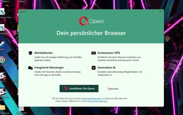 L'invite d'installation d'Opera apparaît sans avertissement