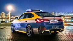 La BMW i4 modifiée semble être une voiture électrique adaptée aux besoins des forces de l&#039;ordre en Europe (Image : AC Schnitzer)