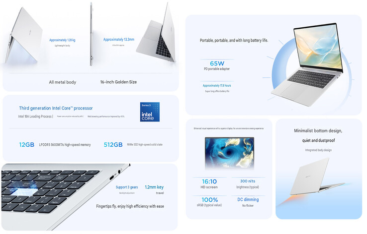 Principaux points forts du Lecoo Air 16 Intel Wildcat Lake (traduction automatique)