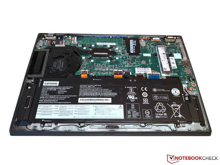 L'intérieur du ThinkPad T490s.