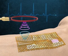 L&#039;e-skin peut être portée comme un bandage qui envoie des informations sur les biomarqueurs à un téléphone proche. (Source d&#039;image : MIT.edu)