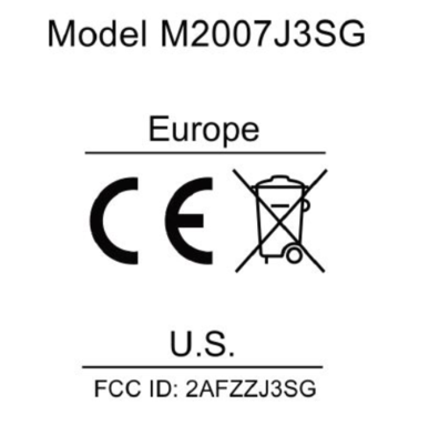 Les labels de certification du Mi 10T Pro. (Source de l'image : FCC)