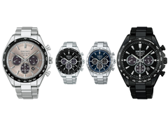 Illustration - les Seiko SBPY181, SBPY183, SBPY185 et SBPY187 sur fond blanc.