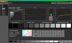 Niveaux de gris avant étalonnage (sRGB)