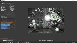 Résultats Cinebench R15 de l'Intel Core i7-9700K Advanced Pre-Test Edition - 5.0 GHz à 1,34 V.