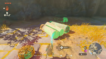 Link peut désormais fabriquer des véhicules tels que des radeaux...