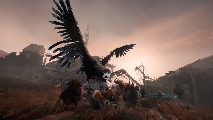 Le protagoniste doit protéger les calicornes des menaces, notamment des oiseaux géants qui ne sont pas particulièrement amicaux (Source : Steam)