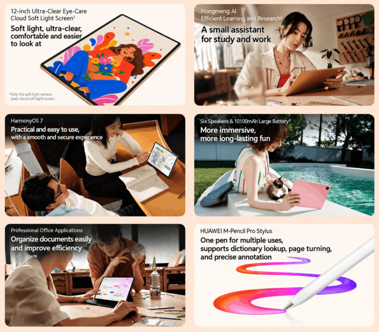 Caractéristiques principales et spécifications techniques de la Huawei MatePad Air Z